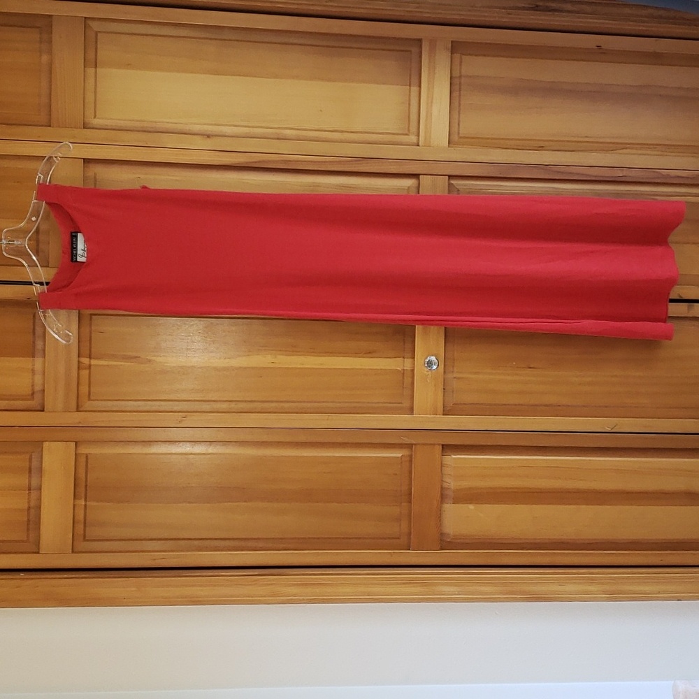 Vintage Michel Klein for Fred Hayman of Beverly Hills Maxi Red Dress Size 4